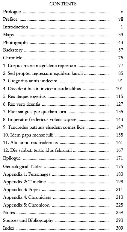 Table of Contents.